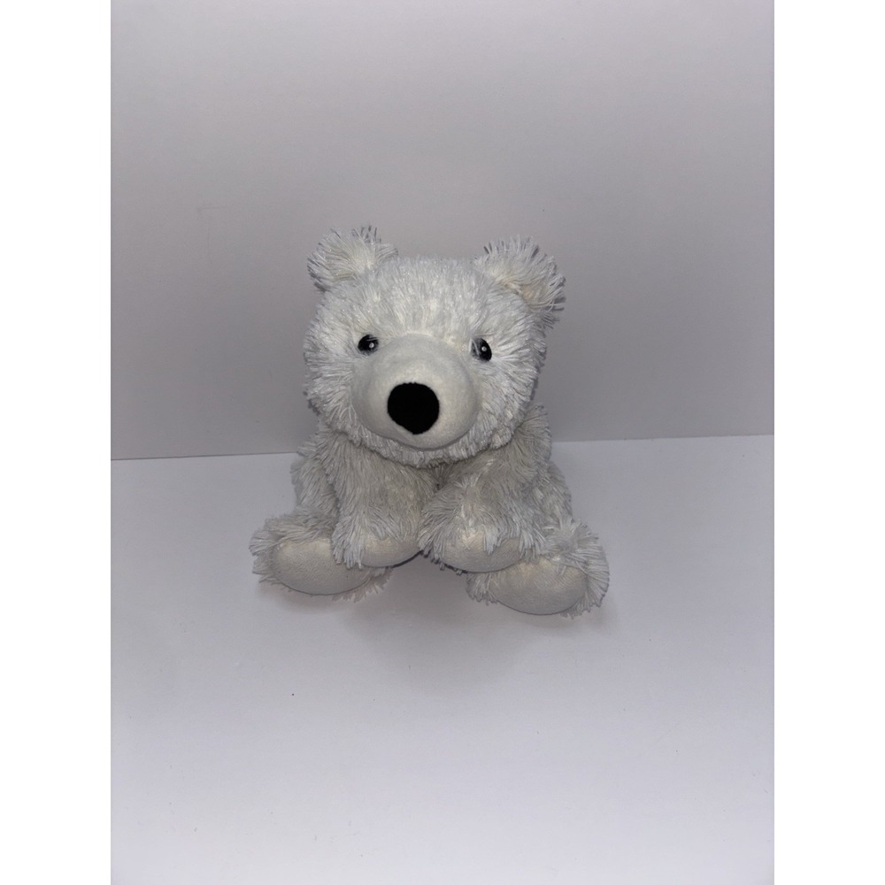 Warmies Cozy Plush - Bear White Laying Therapy Microwavable Heatable Toy